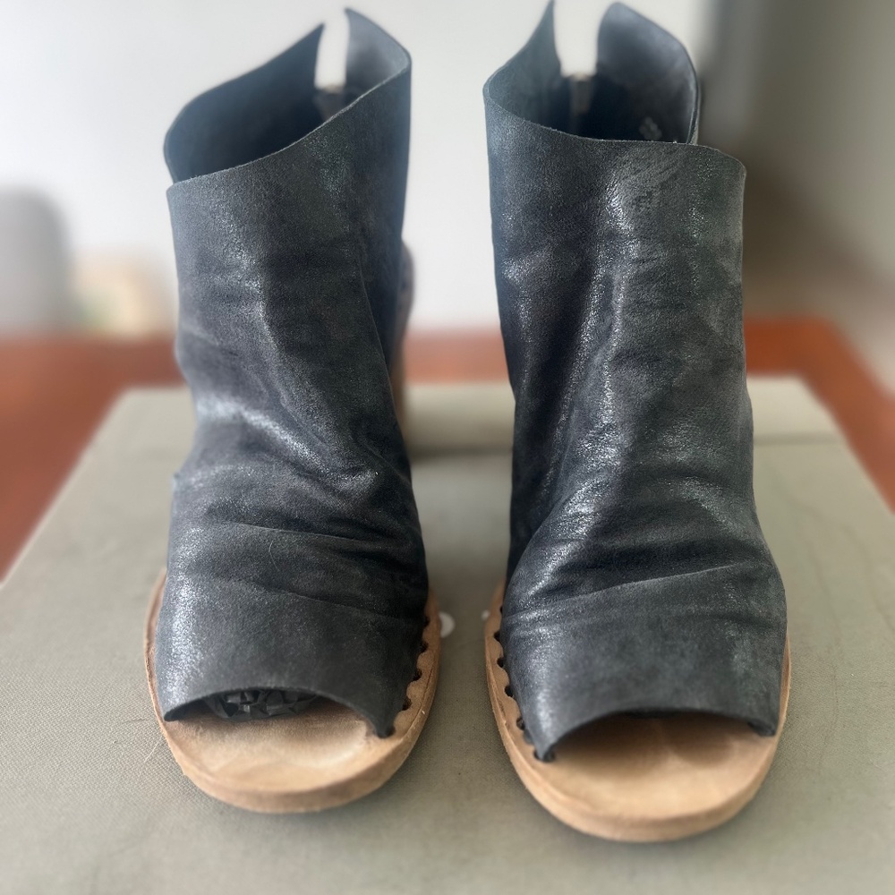 OFFICINE CREATIVE - SIDOINE/006 MAX NERO - PEEP TOE DARK GREY - SIZE 36